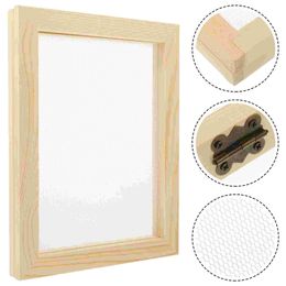 Screen Paper Frame Papermaking Making Wooden Printing Silk Wood Photo Flower Dried Screens Frames Moulds Make Diy Recycled