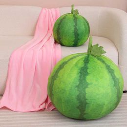 Plush Cushions Cute Realistic Watermelon Stuffed Pillow Toy Kaii Fruit Plushies Hugging Cushion Plush Doll for Baby Kids Girls Bed Sofa Decor