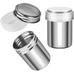 Baking Tools Stainless Steel Powder Sifter With Lid Coffee Powdered Sugar Cocoa Flour Shaker Supplies Kitchen