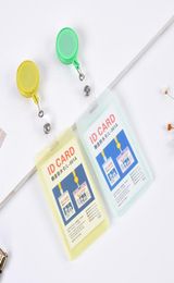 Retractable Pass ID Card Badge Holder Reel Office sundries Pull Key Name Tag Cards Holders Vertical Style multicolor Student Nurs8457814