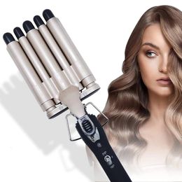 Hair Curler Electric Ceramic Coating Curling Iron Roller 5 Barrel Styler Hair Waves 3 Barrels Dual Voltage Hair Styling Tools 240521