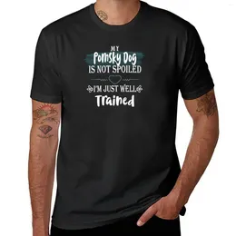 Men's Polos My Pomsky Dog Is Not Spoiled I'm Just Well Trained T-Shirt Blouse Boys Whites Anime Men Graphic T Shirts