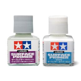 Tamiya 87075(Grey)/87096(White) Liquid Surface Primer 40ml for Plastic Model Hobby Building Painting DIY