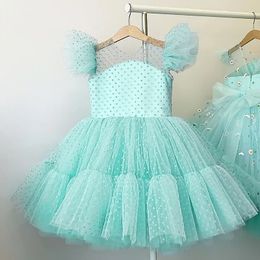 4-10 Yrs Fancy Baby Girls Dress Year Party Evening Gowns Elegant Princess Dress Ball Gowns Wedding Kids Dresses For Girls 240521