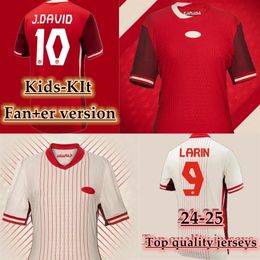 2024 2025 Canada Soccer Jerseys home away 24 25 national team DAVIES MILLAR J.DAVID UGBO EUSTAQUIO LARIN CAVALLINI football shirt short sleeve men Home/Away kids kit