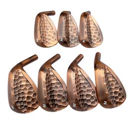 Golf Clubs MTG Carving Sand Wedges Clubs Head 48 50 52 54 56 58 60 Degrees Men Women Brown Stainless Steel Rod Head
