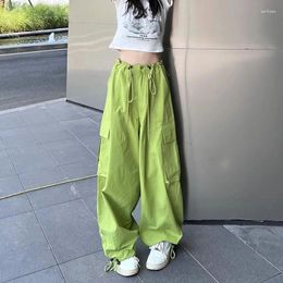 Women's Pants Y2K Cargo Women Oversized Wide Leg Sweatpants Streetwear High Waist Baggy Joggers Harajuku Hip Hop Casual Sports Trousers