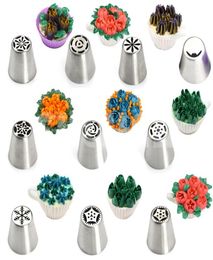 11PCS Stainless Steel Nozzle set Russian Tulip Flower Tip Pastry Tools Icing Piping Nozzle cake Decorating Tools Confectionery bak7948863