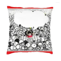 Pillow Mafalda Kawaii Cartoon Covers Sofa Living Room Humor Anime Square Throw Cover 40x40