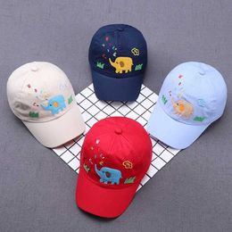 Caps Hats Spring and Summer Childrens Baseball Hat Cartoon Animal Boys Girls Visor Sun Adjustable Baby Duck Tongue d240521