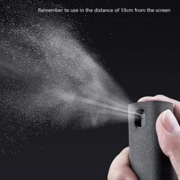 2In1 Microfiber Screen Cleaner Spray Bottle Set for Phone Ipad Screen Dust Removal Clean Cloth Wipe Iphone Cleaning Glasses Wipe