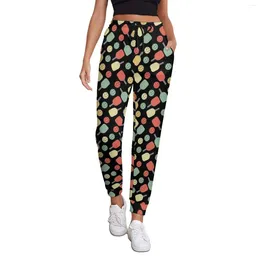 Women's Pants Ball Print Women Pickleball Player Harajuku Joggers Autumn Classic Printed Trousers Big Size 2XL