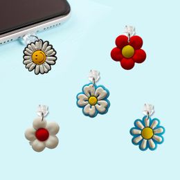 Cell Phone Anti-Dust Gadgets Flower 2 11 Cartoon Shaped Dust Plug Charm For Android Phones Cute Anti Compatible With Type-C Charging P Otqpy