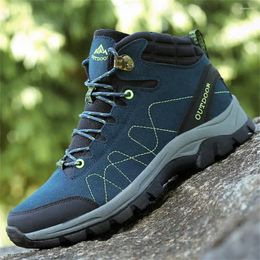 Casual Shoes Nonslip Synthetic Leather Men's Sneakers Navy Blue Boot Sport Snekaers