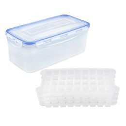 Ice Cream Tools Grids Cube Tray Plastic Maker Sphere Mould For Cocktail Juice Whiskey With Lid Kitchen Tool Drop Delivery Home Garden K Dhv1S
