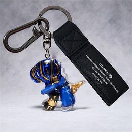 Little dinosaur key chain cyberpunk style tide creative birthday gift bag pendant couple car key chain