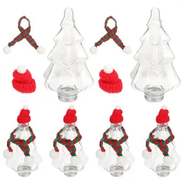 Storage Bottles 6 Set Juice Christmas Candy Beverage Small For Milk Tea Container Outdoor Reusable Juicing