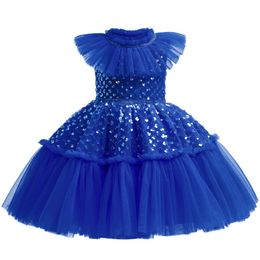 Toddler Girl Sequined Mesh ing for Girls Birthday Party Wedding Dress Baby Clothes Tutu Fluffy Prom Gown