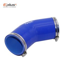 EPLUS Universal Silicone Tubing Hose Connector Intercooler Turbo Intake Pipe Coupler Hose 45 Degrees Multiple Sizes Blue