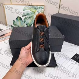 Designer Shoe Zegna Casual Shoes Business Casual Party Quality Leather Lightweight Chunky Zapatillas Sneakers Formal Women Zapatos Trainers Size 38-45 768