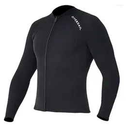 Women's Swimwear Men Women Wetsuit Jacket 2mm Neoprene Tops Long Sleeve Black Grey For Kayak Skin Dive Surfing Suit Diving Gear