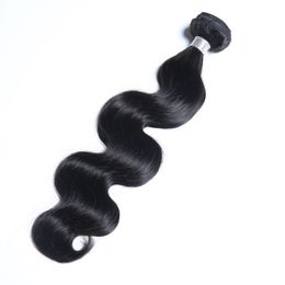 Brazilian Hair Extensions Body Wave Hair Weave Wholesale Human Hair Bundles Wefts for Women All Ages Natural Colour Black