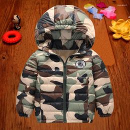 Down Coat BINIDUCKLING Camouflage Kids Winter Jacket For Boy Cotton Parka Hooded Warm Thick Children Outerwear Clothing