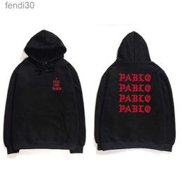 Hip Hop Hoodies Men i Feel Like Pablo West Streetwear Hoodie Sweatshirts Letter Print Club S6I1