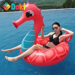 Doki Toy Inflatable Swimming Ring Pool Float Large Floating Row Summer Water Toys For Children Adults Drop 240521