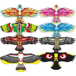 Kite Accessories 1.2m Flat Eagle Kite Childrens Fiberglass Rod Support Flying Bird Kite Garden Cloth Outdoor Toy Bird Mosquito Repellent Props Childrens Gifts WX5.21