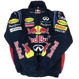 F1 Jacket Racing Suit Long-sleeved Jacket Retro Motorcycle Suit Jacket Motorcycle Team Winter Cotton Clothing Suit Embroidered Warm Jacket 702