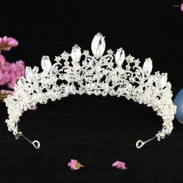 Hair Clips Luxury Bridal Crown Multi Colour Crystal Metal Alloy Wedding Tiara For Party Jewellery Accessories High Quality