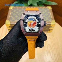 Modern RM Wrist Watch Rm52-05 Series 2824 Automatic Carbon Fibre Tape Leisure Sports Watch