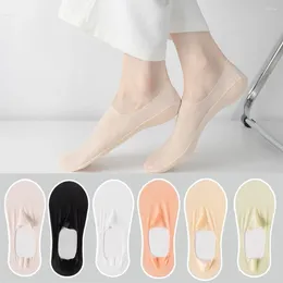 Women Socks Boat For Spring Summer Ultra Thin Japanese Shallow Mouth Invisible Silicone Non-slip With Ice S I0C4