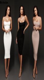 Summer Women Dresses Bodycon Slim Fit Sleeveless Bandage Short Midi Dress Evening Party Clubwear Pencil Dress8718539