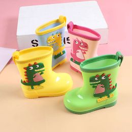 Children Water Boys Girls Cute Cartoon Rain Boots Infant Toddler Waterproof Anti Slip Rubber Four Seasons Kids Shoes L2405