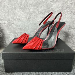 Luxury Dress Shoe Women Pumps Sandals Pointy Toe Sliver Aligator Basic Stiletto High Heels Talons aiguilles Shoes Woman Slippers With Diamond Slingback Sandals