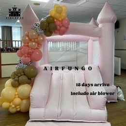 Customization toddler 6ft Inflatable Mini White Bounce House Bouncy Castle With Blower For Rental 240521