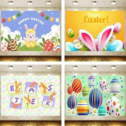 Tapestries Easter Theme Background Party Backdrop Customise Eggs Wall Children Room Decoration Home Decor Holiday Baby Shower