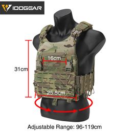 IDOGEAR Molle Tactical Chestrig LSR Military Tactical Vest Plate Carrier Quick Release Laser Cut Paintball Airsoft Accessories