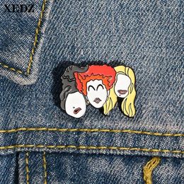 Brooches XEDZ United Sisters Enamel Pin Feminism Beauty Friendship Girl Pushpin Colour Badge Shirt Lapel Brooch Jewellery Gift For Friends