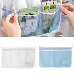 Storage Bags 2024 Refrigerator Mesh Bag Hanging Household Kitchen Double Compartment