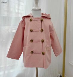 Top child Tench coats Double breasted buckle kids coat Size 90-150 CM baby clothes Minimalist solid color girl boy windbreaker 24Feb20