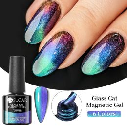 UR SUGAR 7ml Double Light Glitter Cat Magnetic Gel Nail Polish Sparkling Multi-Color Semi Permanent Soak Off UV LED Varnish