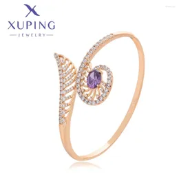 Bangle Xuping Jewelry Arrival Trend Exquisite Fashion Simple Shape Punk Gold Color Bangles For Women Birthday Party Gift X000688084