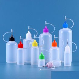 Packing Bottles Wholesale 100Pcs Empty Dropper With Needle Tip Convenient To Fill Liquid Juice Plastic Bottle L 5Ml 10Ml 15Ml 20Ml 3 Dheqw