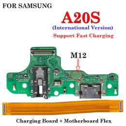 USB Fast Charging Charger Main Motherboard Flex Cable For Samsung Galaxy A10S A20S M15 M14 M12 A107F A207F Dock Connector Board