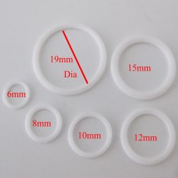 NBNNAL 50Pcs Clear/White/Black Multi-sizes O Rings Bra Belt Adjustable Buckles Plastic Sewing Accessories