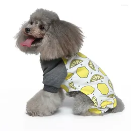 Dog Apparel Fruit Pattern Clothes Summer Pure Cotton Vest Hoodies For Small Medium Dogs Chihuahua Puppy Kitten Sweatshirt Shirts Pug