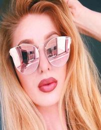 Sunglasses Vintage Cat Eye Women Quay Brand Designer Pink Cateye For All My Love Gradient Eyewear Mujer5633150